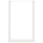vidaXL Pieds de table à manger en U 2 pièces blanc 50 x (72-73) cm acier