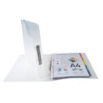 Classeur 2 anneaux 30 mm polypropylène Crystal - A4 maxi, incolore EXACOMPTA