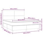 vidaXL Sommier à lattes de lit et matelas et LED Vert foncé 180x200 cm