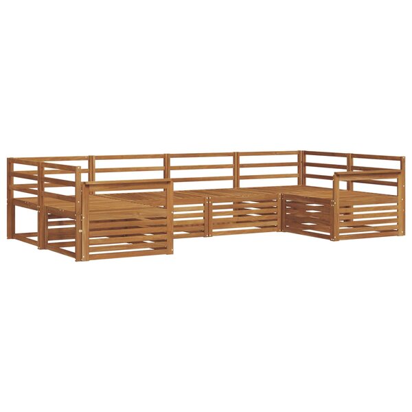 vidaXL Ensemble de canapés d'extérieur 6 Pièces Naturel