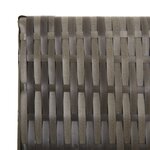 vidaXL Cloison de séparation 3 panneaux gris résine tressée