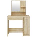 vidaXL Ensemble de coiffeuse Chêne Sonoma 86 5x35x136 cm
