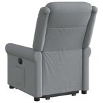 vidaXL Fauteuil inclinable électrique gris clair tissu