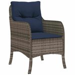 vidaXL Ensemble de salle à manger pour jardin 5 Pièces Gris polyrotin