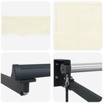 vidaXL Auvent rétractable Crème 3 5 x 2 m 100 Polyester et Aluminium