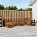 vidaXL Ensemble de canapé d'angle 6 Pièces Naturel Bois d'Acacia Massif