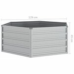 Vidaxl lit surélevé de jardin 129x45 cm acier galvanisé argenté