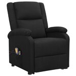 vidaXL Fauteuil de massage Noir Tissu