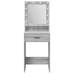 vidaXL Coiffeuse Sonoma gris 50 x 41 x 135 cm Bois d'ingénierie