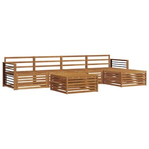 vidaXL Ensemble de canapés d'extérieur 6 pc Naturel