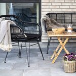 4 Fauteuils de jardin noirs TRIESTE