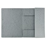Chemises À Élastiques Carte Lustrée 3 Rabats Monobloc - Gris - X 50 - Exacompta