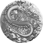Pièce de monnaie en Argent 18888 Francs g 155.5 (5 oz) Millésime 2023 Dragon Fire DRAGON FIRE