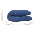vidaXL Chaise pliable de sol Bleu Tissu