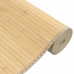 vidaXL Tapis rectangulaire naturel clair 80x200 cm bambou