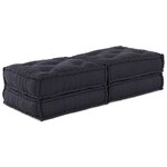 Poufs Modulaires vidaXL 2 Pièces Anthracite en Tissu