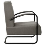 vidaXL Fauteuil Gris clair Tissu