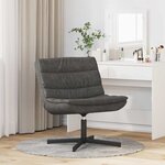 vidaXL Chaise pivotante Noir 63 x 75 x 76 cm PU antique