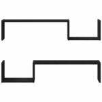 vidaXL Étagère Murale avec étagère 2 Pièces Chêne noir 100 x 15 x 20 cm