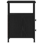 vidaXL Tables de chevet 2 pièces Chêne noir 34 x 35 5 x 50 cm Bois d'ingénierie