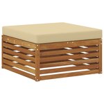 vidaXL Ensemble de canapés d'extérieur 9 pc Naturel et Beige