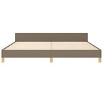 vidaXL Cadre de lit sans matelas taupe 200x200 cm tissu