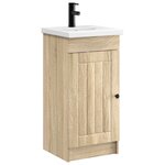 vidaXL Meuble de salle de bain avec évier Chêne Sonoma