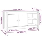 vidaXL Meuble TV 103x36 5x52 cm Bois de pin massif