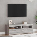 vidaXL Meubles TV 2 Pièces avec lumières LED Sonoma gris 60x35x40 cm