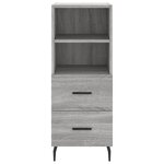vidaXL Buffet Sonoma gris 34 5x34x90 cm Bois d'ingénierie