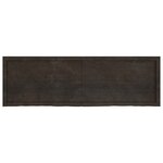 vidaXL Dessus de table marron foncé bois chêne massif traité