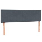 vidaXL Sommier à lattes de lit et matelas et LED gris foncé 160x210cm velours