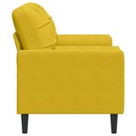 vidaXL Canapé 2 places avec oreillers décoratifs jaune 140 cm velours