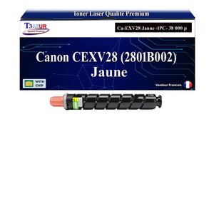 T3AZUR -Toner compatible avec Canon CEXV28 (2801B002) pour Canon imageRUNNER Advance C5250 C5255 C5045i C5051C5051i - Jaune