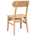 vidaXL Chaises à manger 2 Pièces bois massif caoutchouc