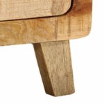 vidaXL Table de chevet 2 Pièces 40x32x46 cm bois massif de manguier brut