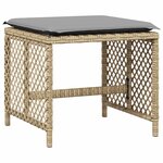 vidaXL Ensemble à manger de jardin et coussins 13 Pièces beige