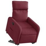 vidaXL Fauteuil inclinable rouge bordeaux tissu