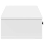 vidaXL Étagère murale avec tiroirs blanc 60x28x15 cm bois d'ingénierie