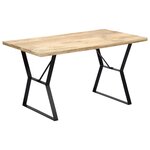 vidaXL Table à manger 140x80x76 cm Bois de manguier massif