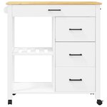 vidaXL Chariot de cuisine MONZA 84x40x88 5 cm bois massif de pin