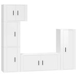 vidaXL Ensemble de meubles TV 5 Pièces Blanc brillant Bois d'ingénierie