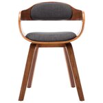 vidaXL Chaises à manger lot de 4 gris foncé tissu et bois courbé