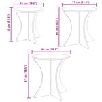 vidaXL Table basse 3 Pièces Blanc 46 x 46 x 47 cm Bois massif en pin