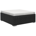 vidaXL Salon de jardin 13 Pièces avec coussins Résine tressée Noir