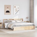 vidaXL Cadre de lit avec tête de lit sans matelas 180x200 cm
