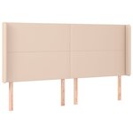 vidaXL Tête de lit avec oreilles Cappuccino 203x16x118/128 cm