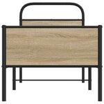 vidaXL Cadre de lit sans matelas 75x190cm chêne sonoma bois ingénierie