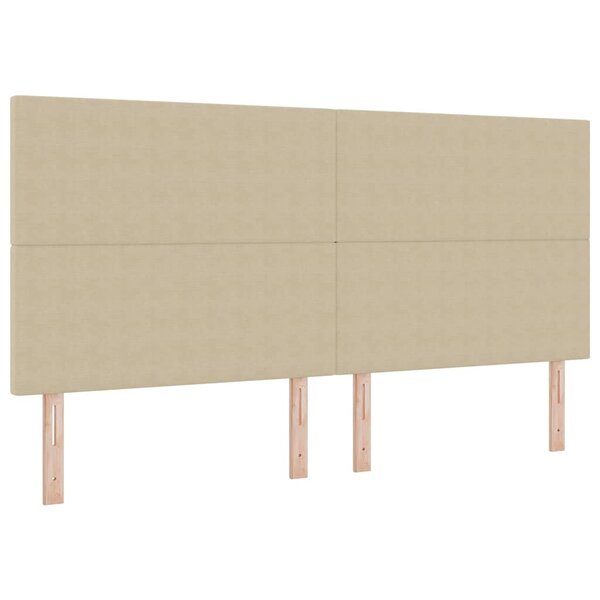 vidaXL Tête de lit LED avec des lumières à LED Vert gris 200 cm tissu