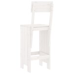 vidaXL Tabourets de bar lot de 2 blanc 40x48 5x115 5cm bois massif pin